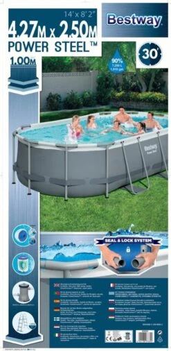 Bestway Zwembad Power Steel Set Ovaal Grijs 427 -Goedkope Groen & Gereedschap Winkel bestway zwembad power steel set ovaal grijs 427 488x1000 628252bd86236 l