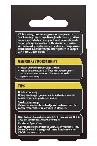 KB Stootvoegrooster RVS 70mm - 10 Stuks 4 KB Stootvoegrooster RVS 70mm - 10 Stuks - Afbeelding 2